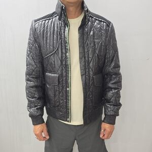 Hugo Boss Men's Quilted Gray Puffer Jacket